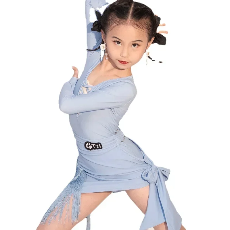 โมเดิร์นชุดเต้นรําละตินสําหรับสาวการแข่งขัน Salsa Tango Dancewear Latin เต้นรําชุด Cha Cha Professional ชุดเต้นรํา