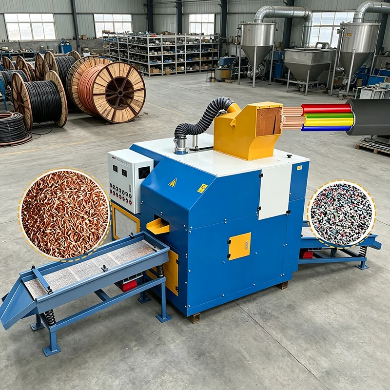 Eco Friendly Cable Granulator High Purity Copper Granule Making Machine Waste Electric Wire Recycling Unit