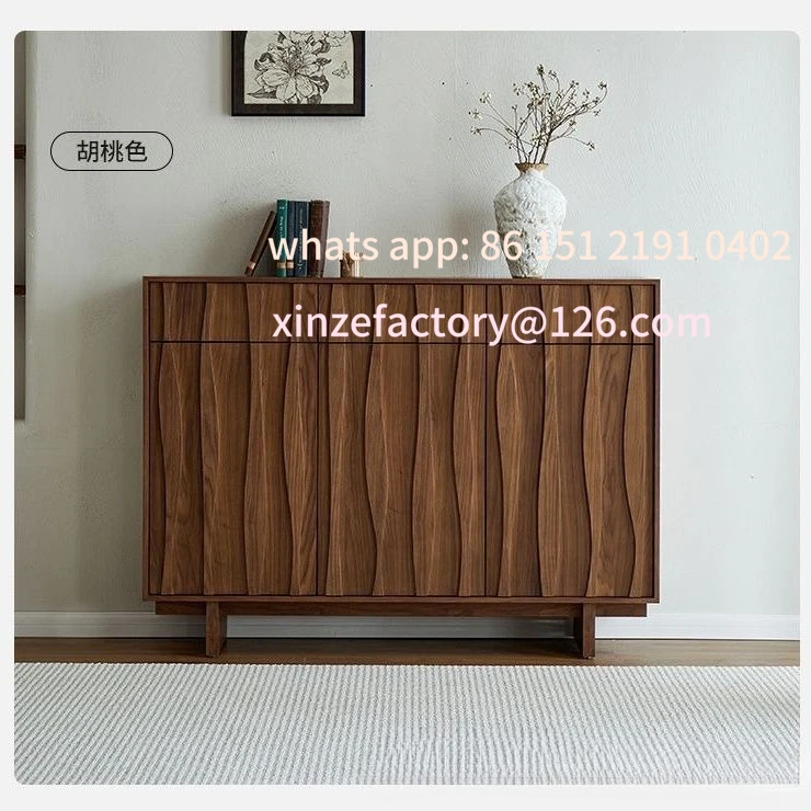 

Customizable solid wood shoe cabinet entrance aisle modern and simple