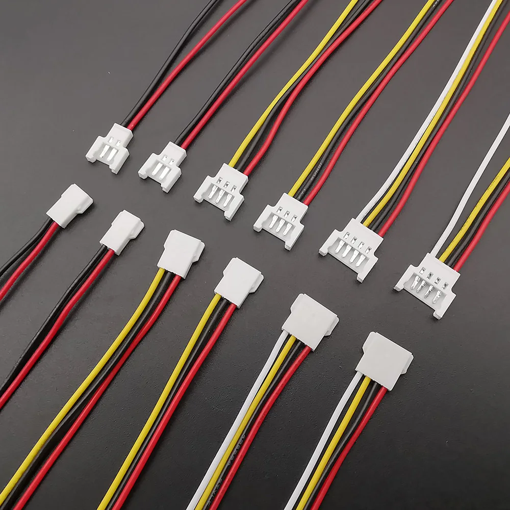 10 Pairs MX 2.0 Connector 2P 3P 4Pin 2.0mm Pitch Male Plug And Jack Female Socket Docking Battery Charging Cable Wire 26AWG 15CM
