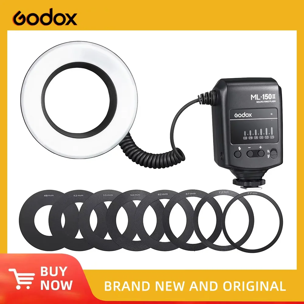 Godox ML-150II ML150II Macro Ring Speedlite Flash Light For Canon Nikon Pentax Sony Olympus DSLR Camera