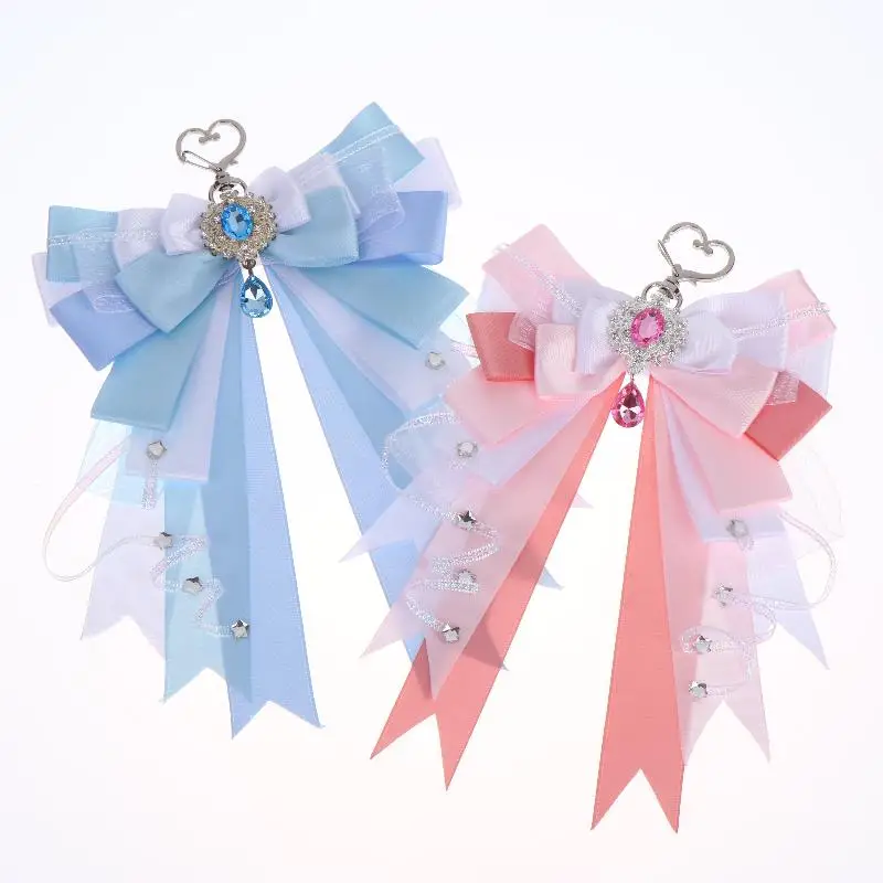 Itabag Dekorationszubehör Doppelschichtige Schleife Taschenanhänger DIY Handgemachter Lolita-Schmuck Geschenk für Freund Anime-Zubehör – Detail 5