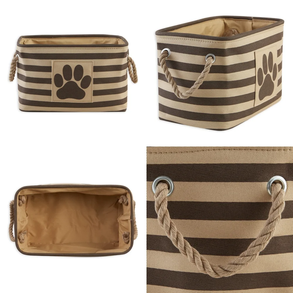 

storage basketsBrown Rectangle Storage Basket with Handles 14x8x9 for Home Organizing Closet Bathroom Kitchen Utility Room Tidy