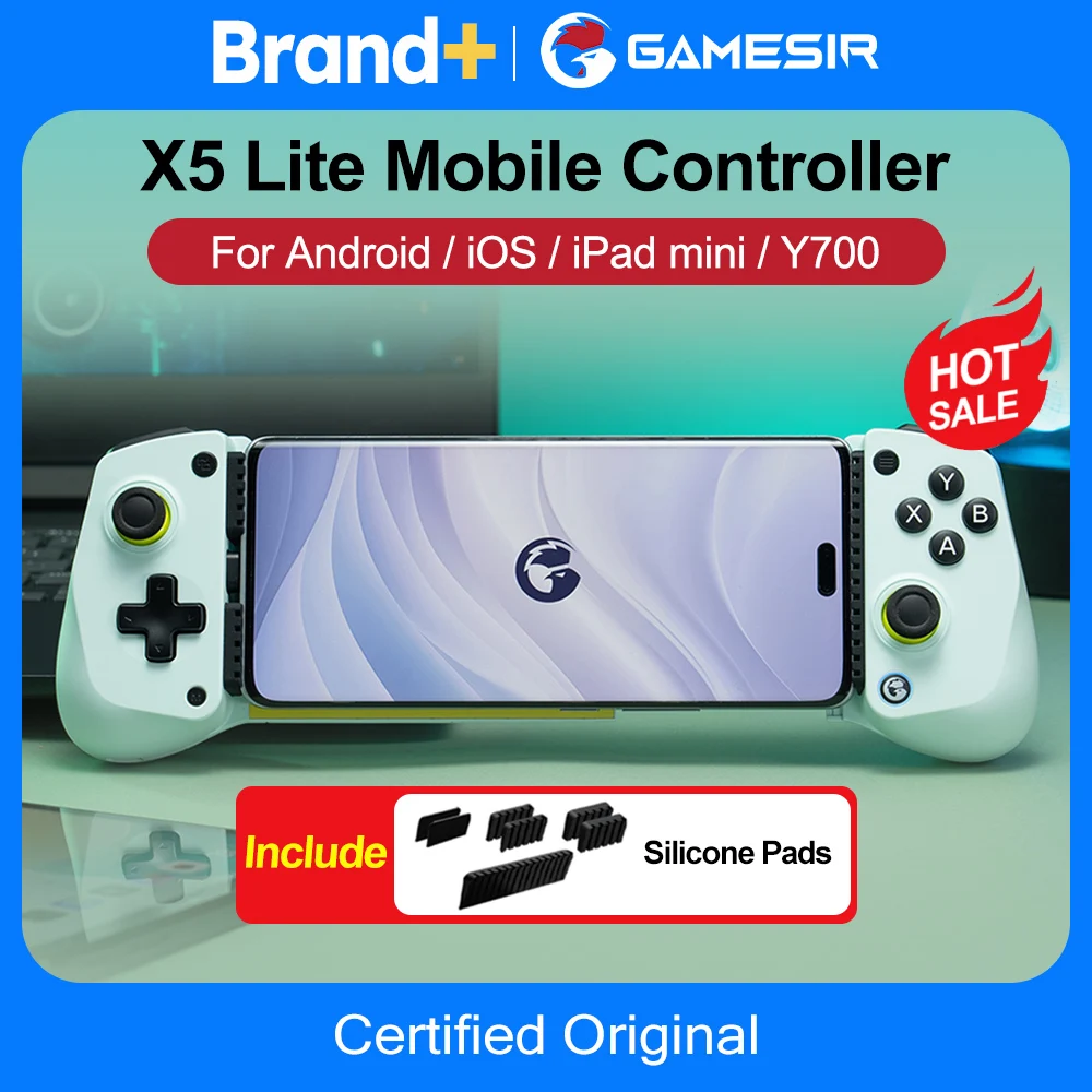 GameSir X5 Lite モバイルゲームパッド iPhone 16/15シリーズ、iPad mini、Androidタブレット対応 コントローラー ホール効果ジョイスティック設計