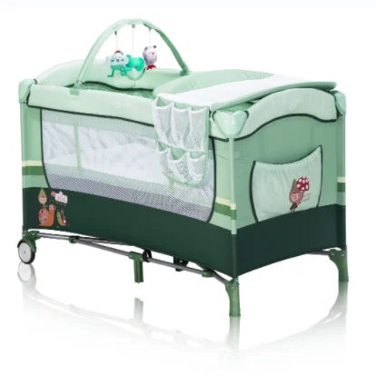 The cheapest travel baby play pen with play entry and diaper changing table rack