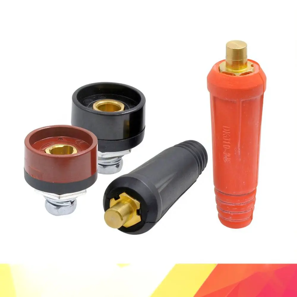 European Style DKJ10 25 Welding Cable Quick Connect Plug Socket Accessory For Argon Arc Welding Power Welding Applicator