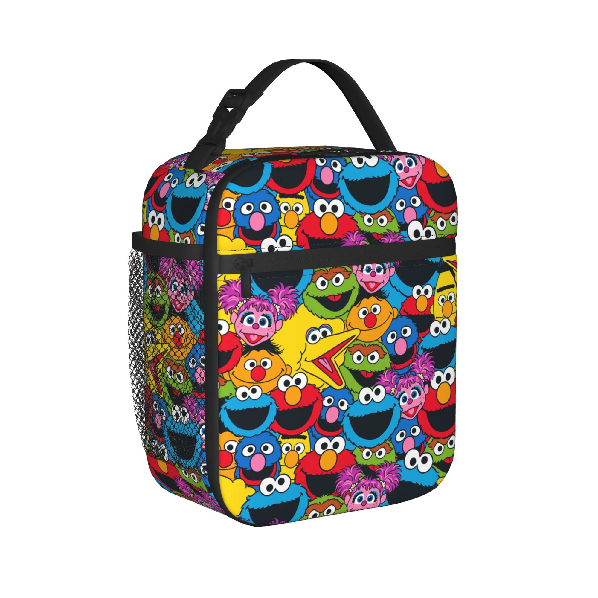 Cookies Monsters Thermal Insulated Lunch Bags for School  Reusable Food Bag Thermal Cooler Lunch Box