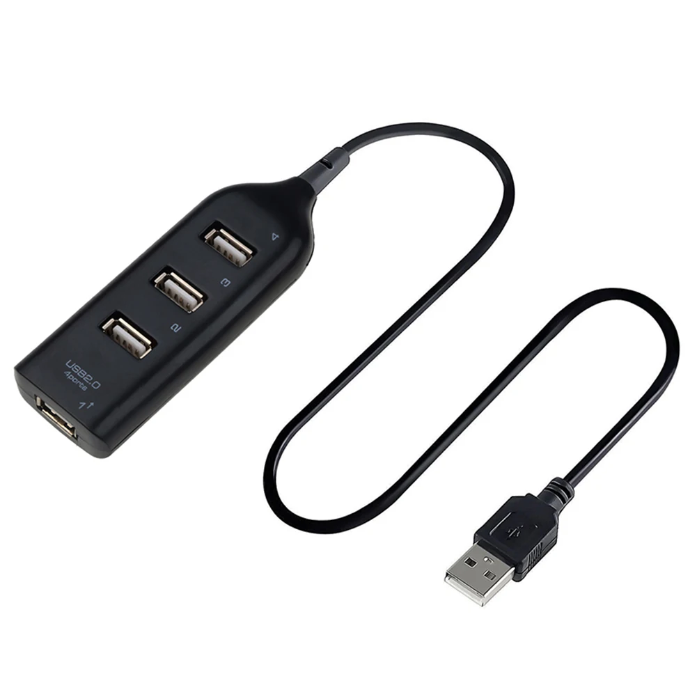 

USB-концентратор, 5 Мбит/с, высокоскоростной мульти-адаптер USB 2.0, расширитель, практичный многофункциональный 4-портовый компьютерный разветвитель