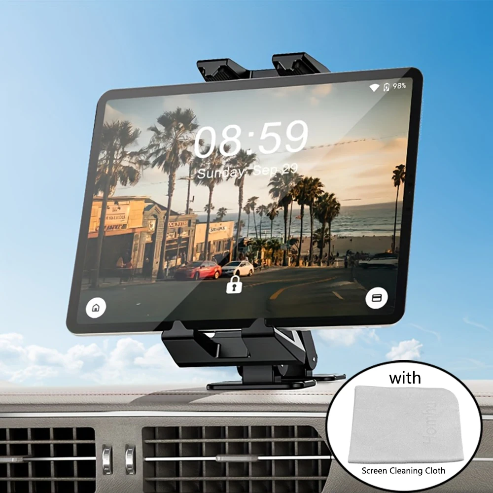 360-Grad-Drehbarer Tablet-Ständer und Handyhalterung für Auto, Schreibtisch, Wand, Desktop mit Selbstklebender Basis, Handy-Halterung Zubehör