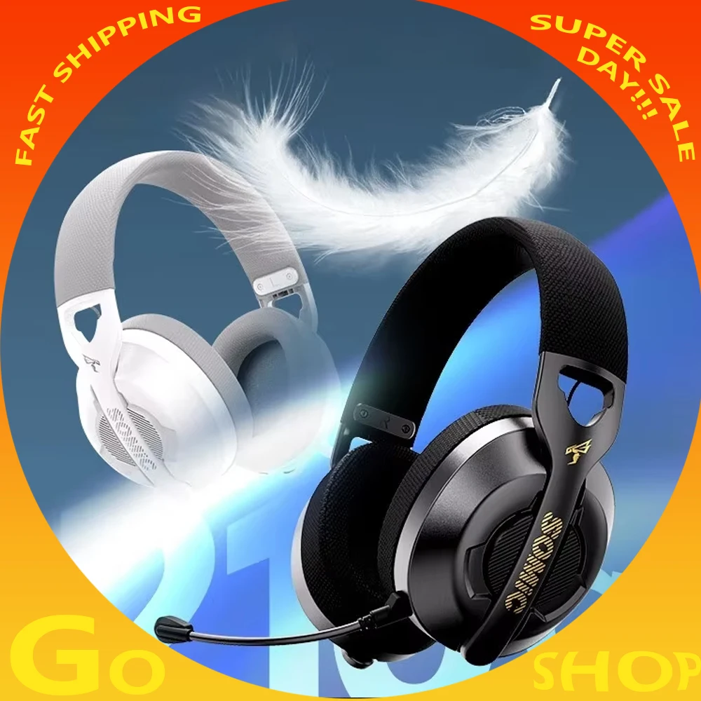 Somic CH301 Wireless Headphone Tri Mode Light Weight Low Latency FPS Gaming Headset Earphone Customize Pc Gamer Accessories Gift