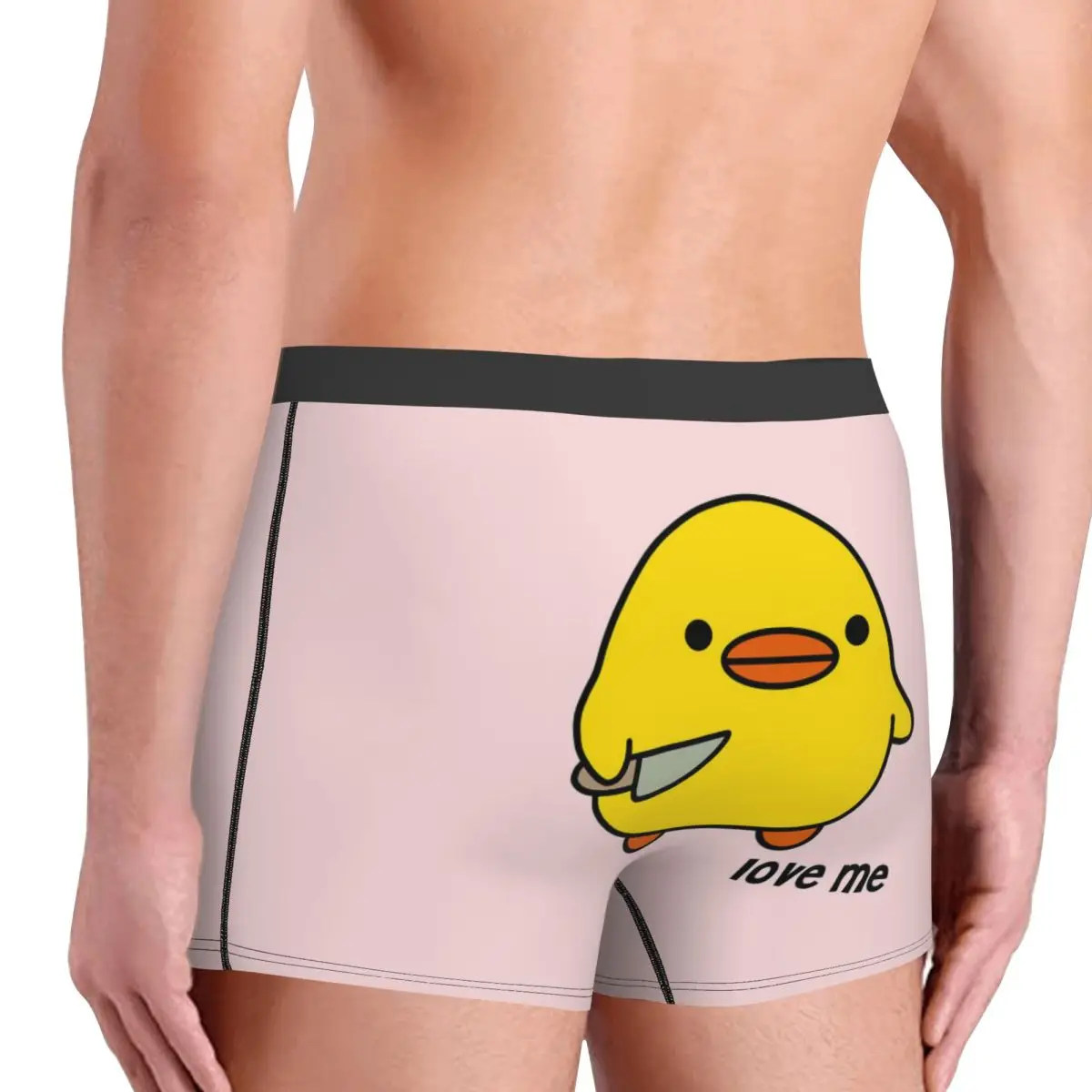 Boxer Underpants Shorts Duck With Knife Love Me Version Kawaii Duck Knife Duck Panties Men's Breathable Underwear for Homme Man