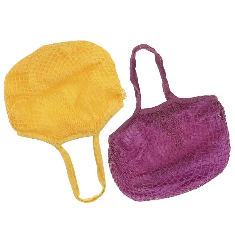 Strapazierfähige Baumwoll-Einkaufstaschen, Netz-Seil-Organizer-Handtasche, tragbare atmungsaktive Netz-Seiltasche zur Aufbewahrung von Obst und Gemüse – Detail 4