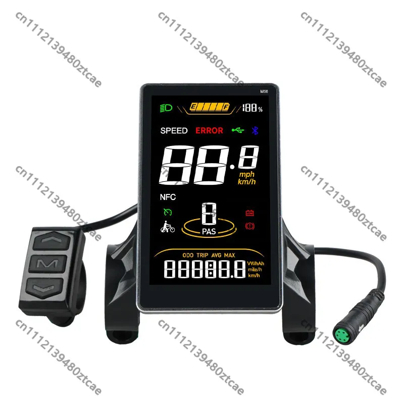 Protocol M58 LCD Color Display 36V 48V Power Speed Meter For Electric Bike Mid Drive Conversion Kit