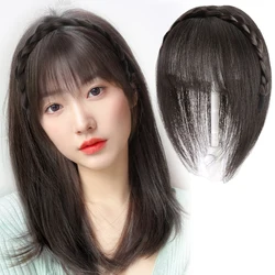 Wig Bangs Hairband Braids Head Fake Fringe Hair Extension Women Girls Clip In Hair Extension Headwear Hair Accessories Wig Clips