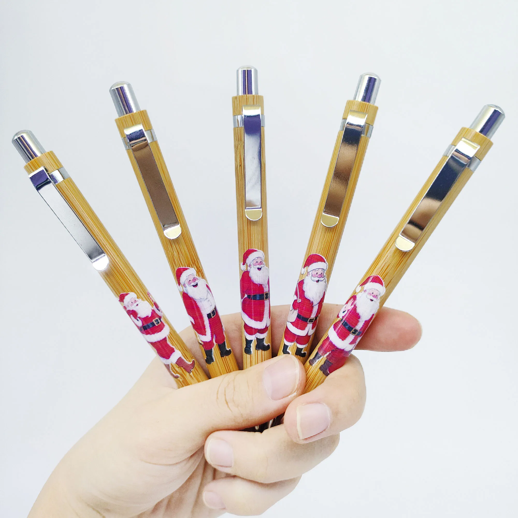 

6 шт./10 шт. шариковая ручка на рождественскую тематику, подарочная ручка в форме Санта-Клауса, подходящая для семьи, друзей и классов.