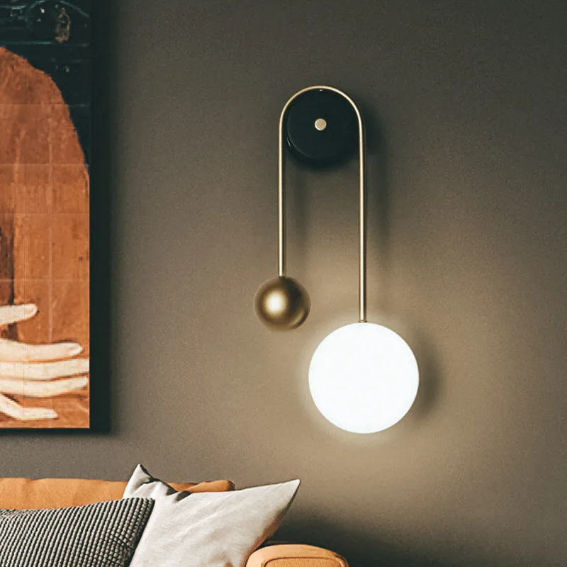 โมเดิร์นไฟ LED ในร่มโคมไฟบันได Nordic ห้องนั่งเล่นห้องนอนภายใน Wall Sconce สําหรับ Home Wall Decor โคมไฟ LED Wall LIGHT