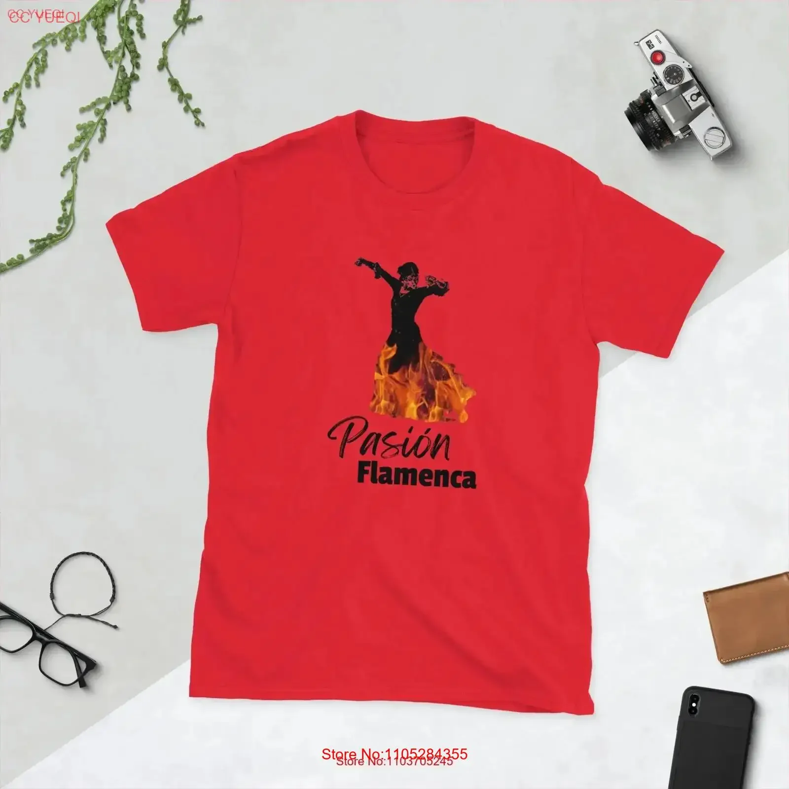 Pasión Flamenca T Shirt Flamenco Dancer in Flames Spanish Dance vintage Washed Comfortable designer clothes Stylish homme Soft
