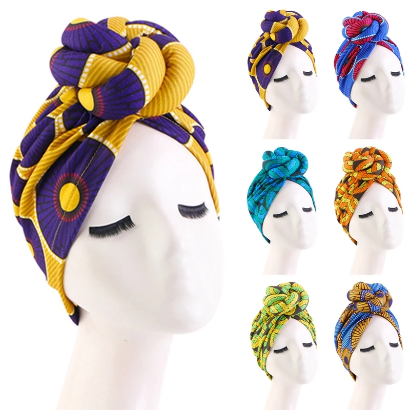 Chapéu de turbante atado feminino, lenço muçulmano exótico, lenço islâmico, festa de casamento hijabs, boné indiano com cabeça, fashion