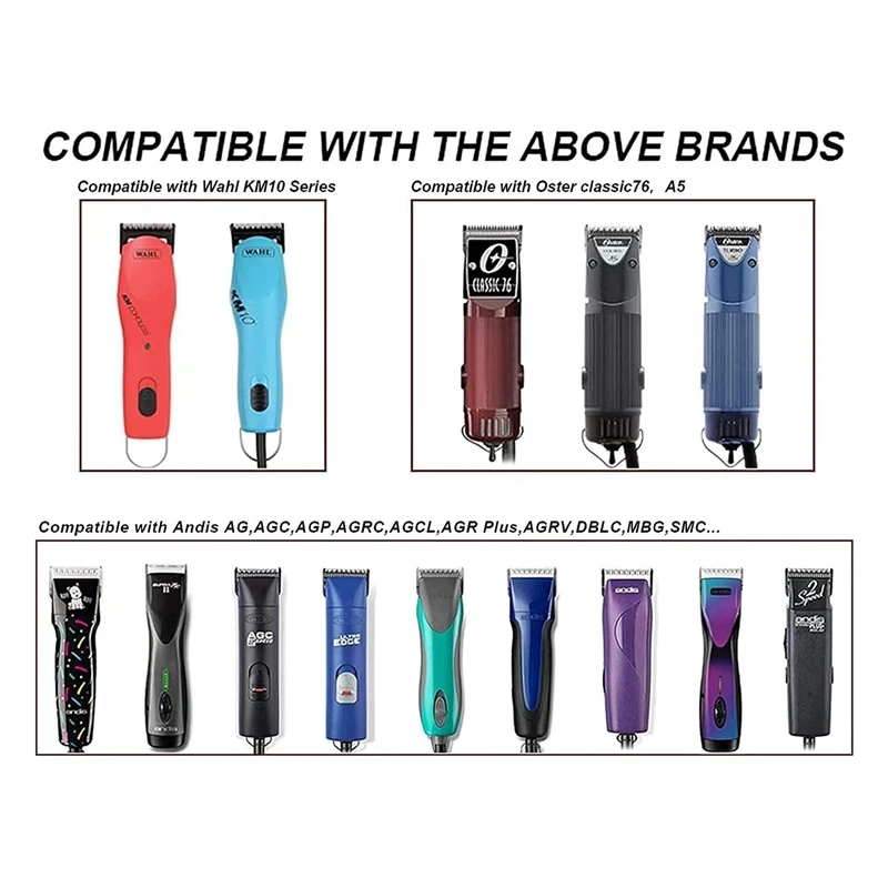 شفرة كليبرز خشنة بحافة 25 سنًا من السيراميك متوافقة مع موديل شفرات Andis القابلة للفصل # 40 و # 40SS