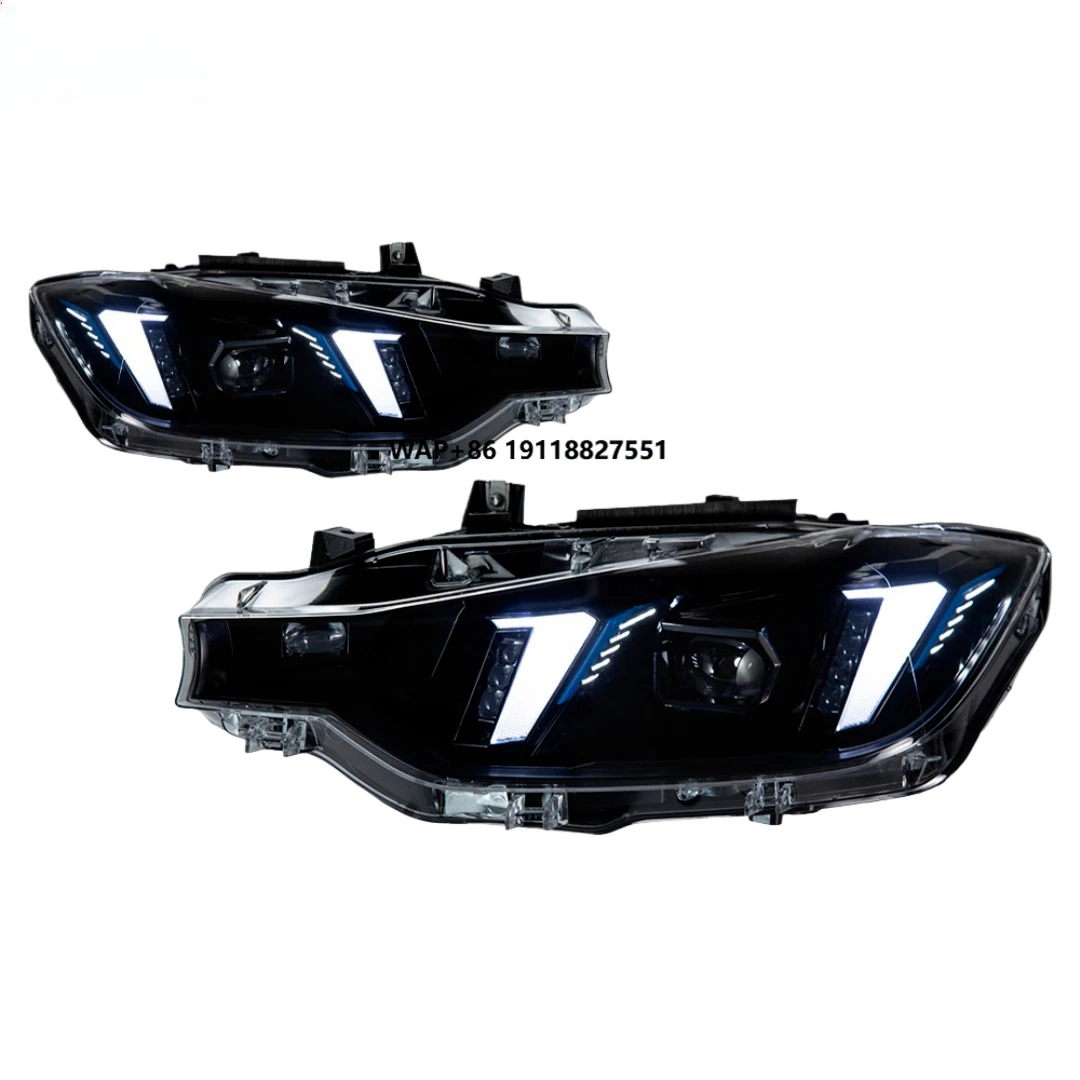 

For 3 Series F30/F35 2012-2018 New LED Headlight Assembly Modified Fangs Style LED DRL & Turn Signal 10000LM 6000K