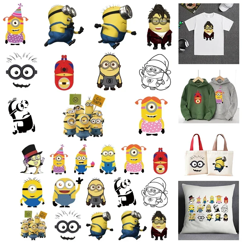 Super Cute Minions Creative Iron On Transfers for Clothing Heat Transfer Diy Stickers Children's Gift