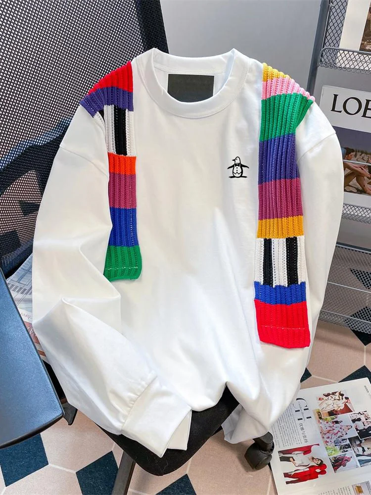 골νμ©ν Couple Style Luxury T-shirt Women Golf Wear 2024 Autumn New Korean Golf Tee Fashion Shawl Pure Cotton Top Men Golf Clothes