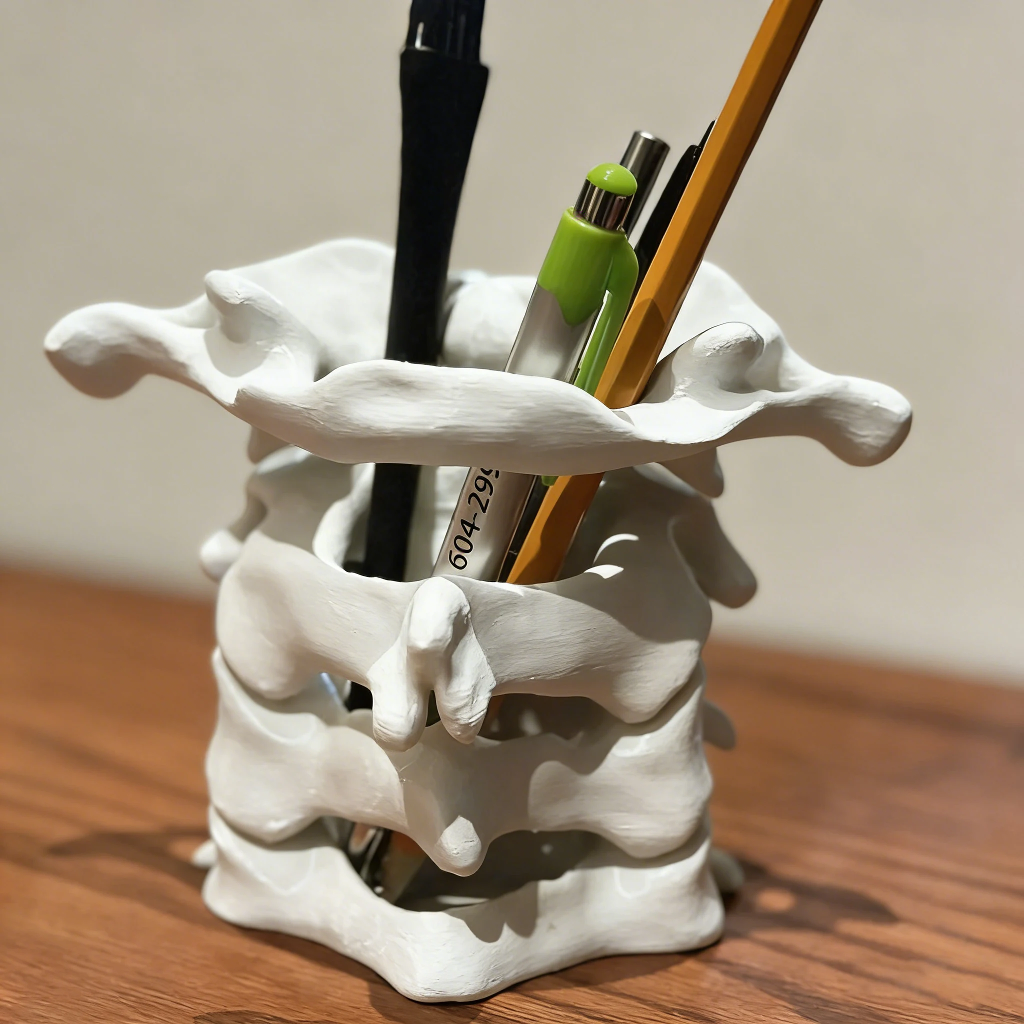 Simulation Human Spine Pen Holder Desktop organizer Storage Box Medical Anatomy spoof student office Gift 3D Anatomy Pencil Vase