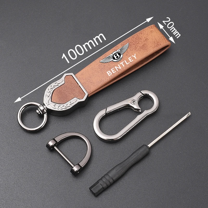 High-grade leather Ultra-clear printing High-quality key chain Keychain For Bentley car accessories