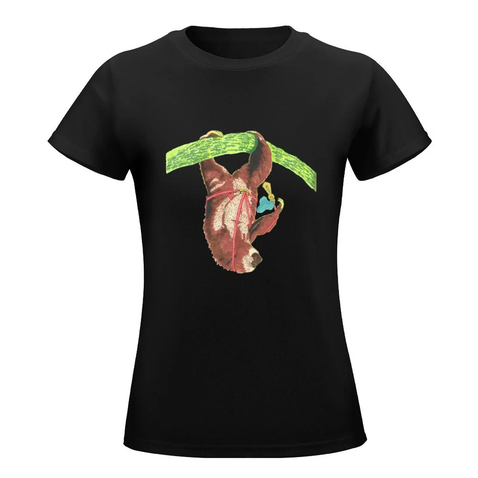 Ropedart Sloth T-Shirt summer clothes Female clothing workout t shirts for Women