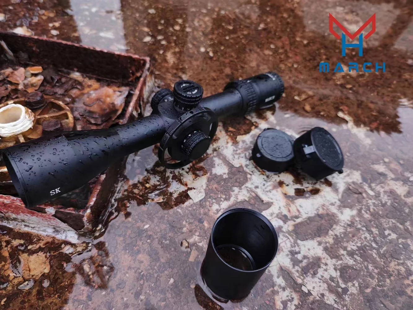 Imagem -03 - Luneta Ffp March sk 315x44 Ffp ir Tactical Caza Riflescope Spotting Pcp Rifle Âmbito Caça Iluminação Airgun Lunetas para Rifles de Caça Visão Óptica Lunetas Profissional para Caça Pcp Mount Absorção Impacto Luneta hd