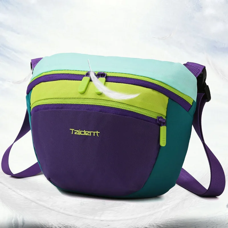 Embroidery waterproof lightweight diagonal cross chest bag scratch-resistant shoulder waist bag couples color hiking bag