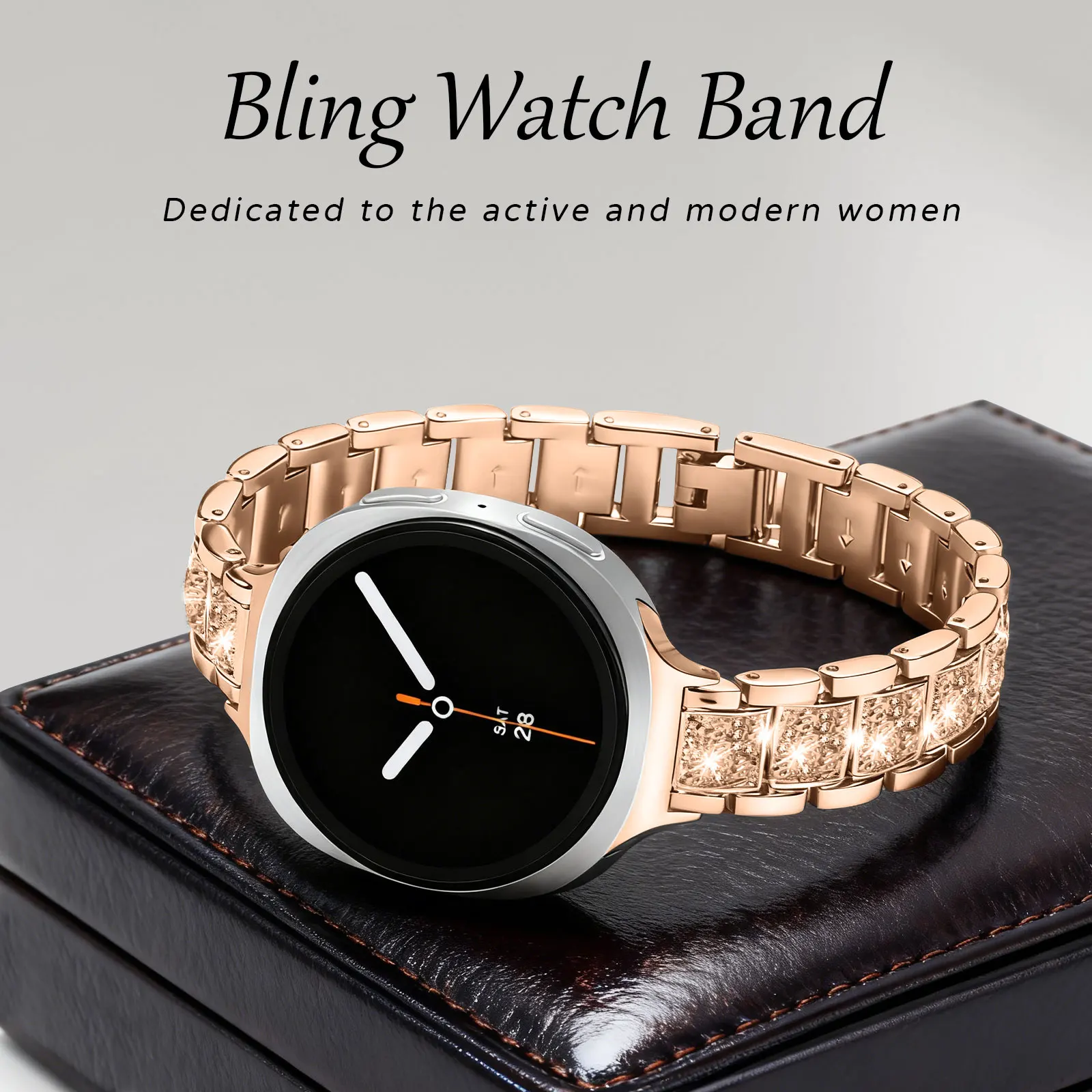 Diamantarmband für Samsung Galaxy Watch 8 40 mm 44 mm Armband Edelstahlband Metall Correa für Galaxy Watch 8 Classic 46 mm