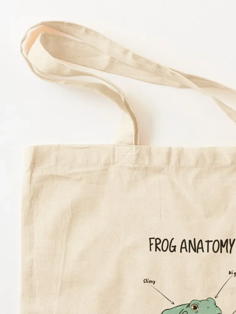 Frog Anatomy Tote Bag Women's shopper tote bag canvas reusable grocery bags Canvas shoulder bag