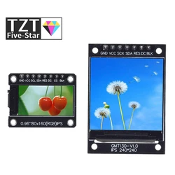 TZT wyświetlacz TFT 0.96 / 1.3 calowy IPS 7P SPI HD 65K pełny kolorowy wyświetlacz LCD moduł ST7735 napęd IC 80*160 (nie OLED) dla Arduino