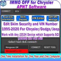 IMMO Off For Chrysler APNT Edit VIN Read ECU Info Skim SRI mileage Edit Immo off for Chrysler/ Dodge/ Jeep Gas Diesel 1995-2020