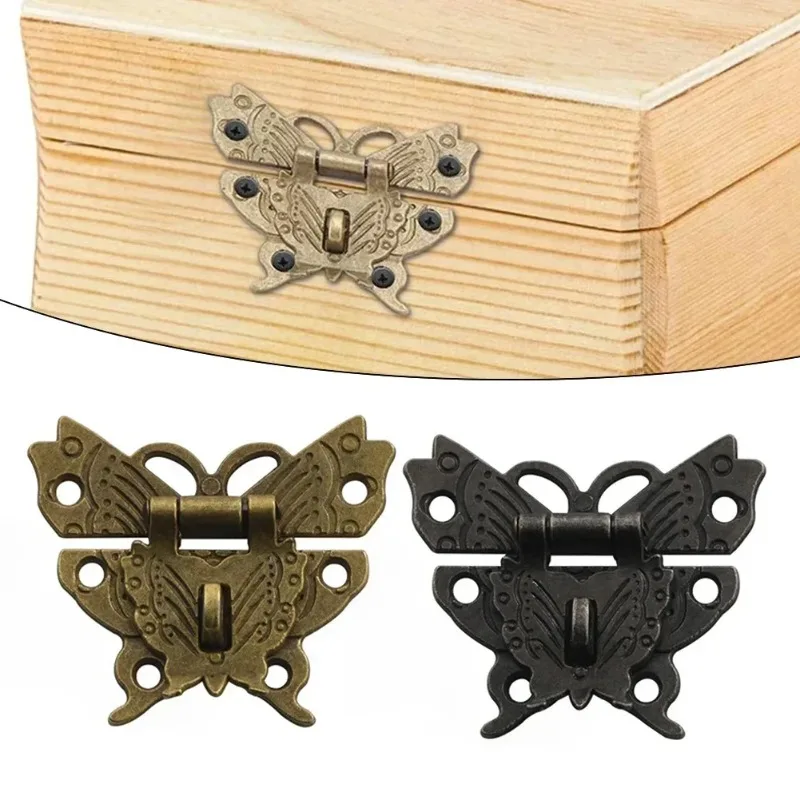 Antique Hasp Latch Jewelry Box Padlock Hasps Latch Clasp Lock Wooden Box Lock Buckle Decorative Hardware Luggage Accessories