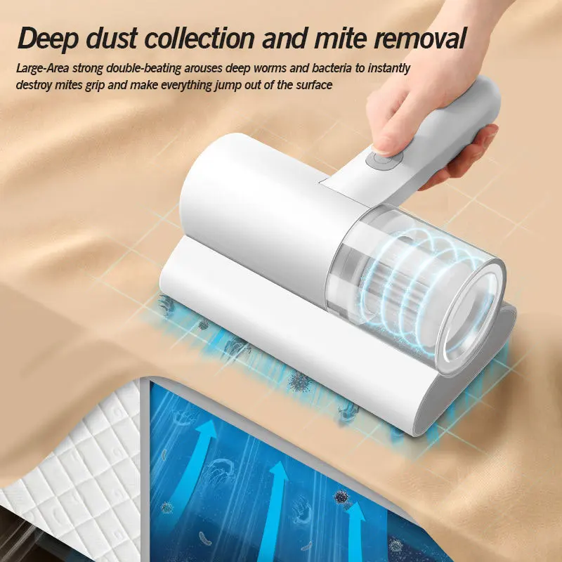 New Portable Electric Mite Removal Vacuum Cleaner Household Dust Suction Wireless Handheld Machine For Home