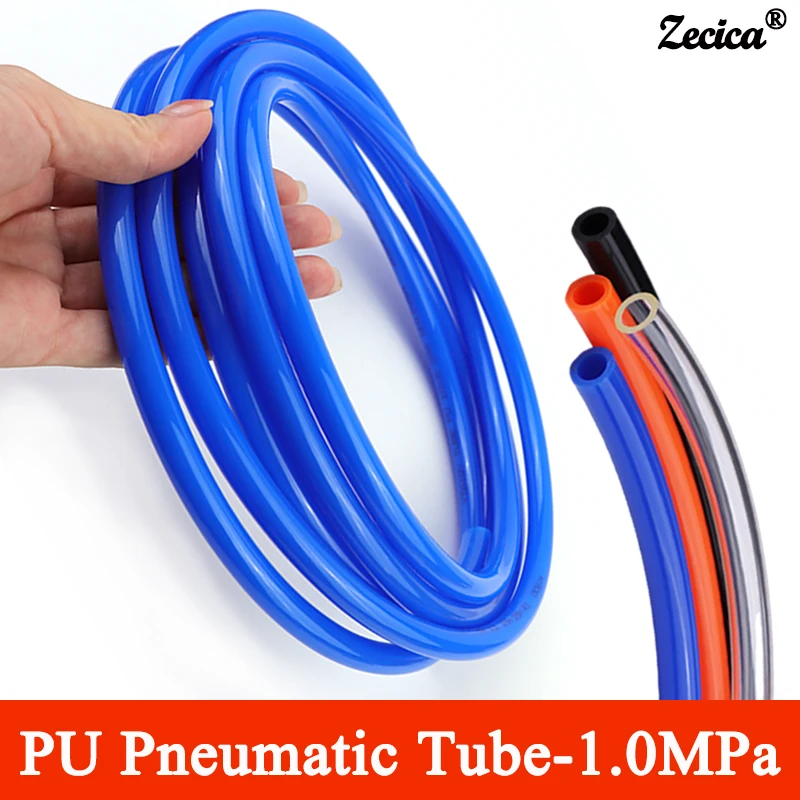 

1- 10m PU Pneumatic Hose ODxID 6x4/8x5/10x6.5/12x8/14x10/16x12/x18x14/20x16mm Polyurethane Tubing Air Tube Compressor Hose