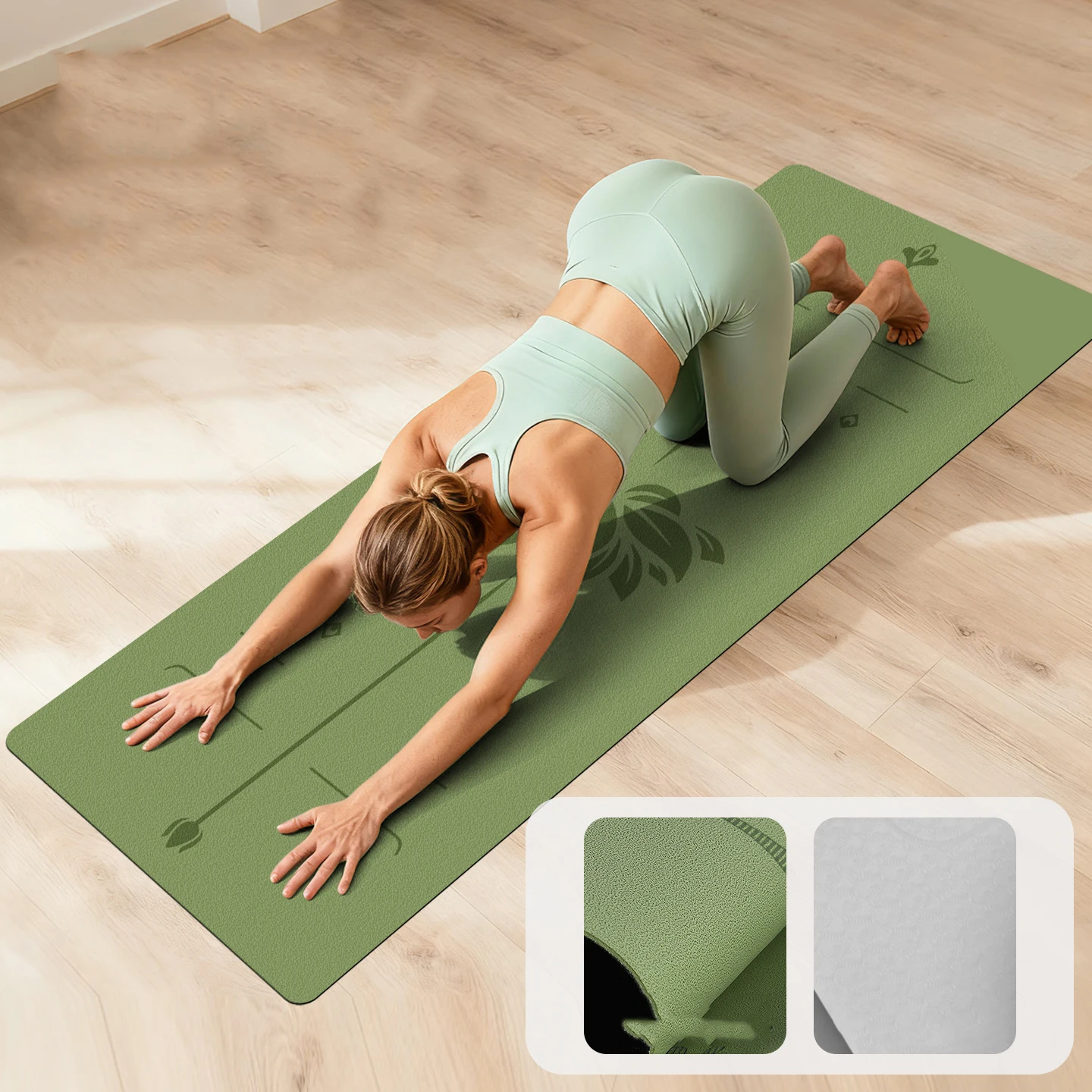 للطي المحمولة اليوغا حصيرة المطاط الطبيعي المضادة للانزلاق خفيفة الوزن القماش اللياقة البدنية بساط للتمارين الرياضية الأوساخ بساط عزل السفر حصيرة جديد