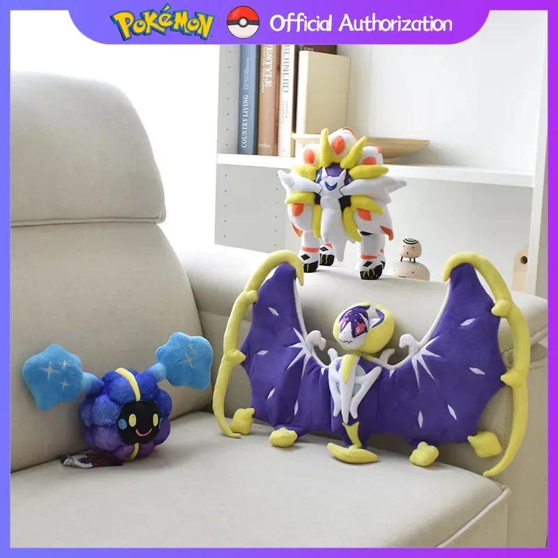 Pokemon Solgaleo Plush Toy Cute Cosmog Cartoon Lunala Stuffed Doll Souvenir Kawaii Anime Bayleef Pokémon Toys Birthday Gift