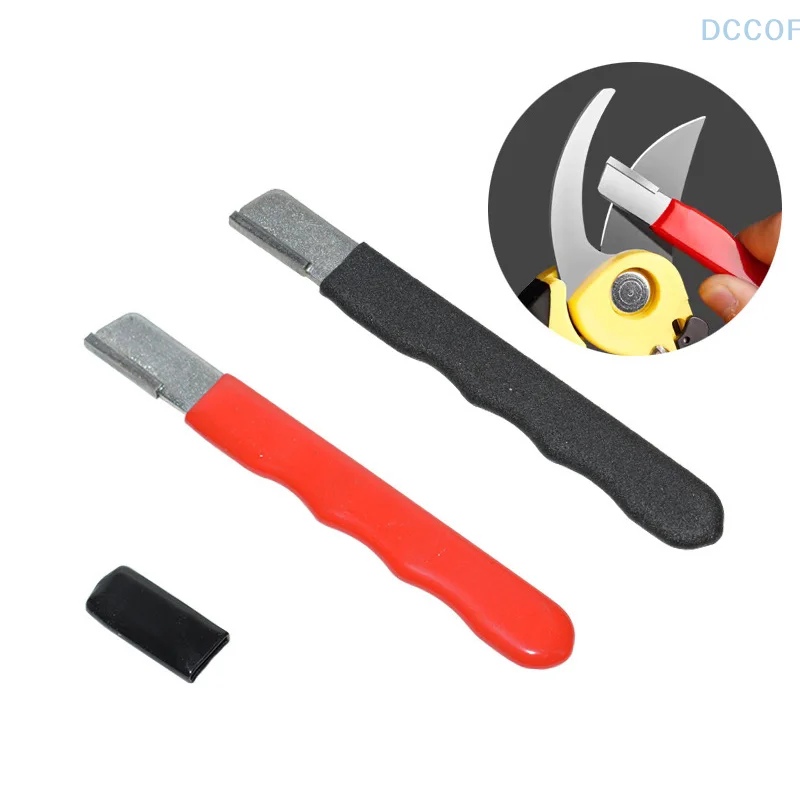 1Pc Garden Tool Sharpener Hard Alloy Steel Sharpener Handheld Quick Pocket Sharpener Tool For Gardening Pruners
