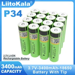 new LiitoKala NCR18650B  Tip 3.7v 3400 mAh 18650 Lithium Rechargeable Battery with Pointed batteries