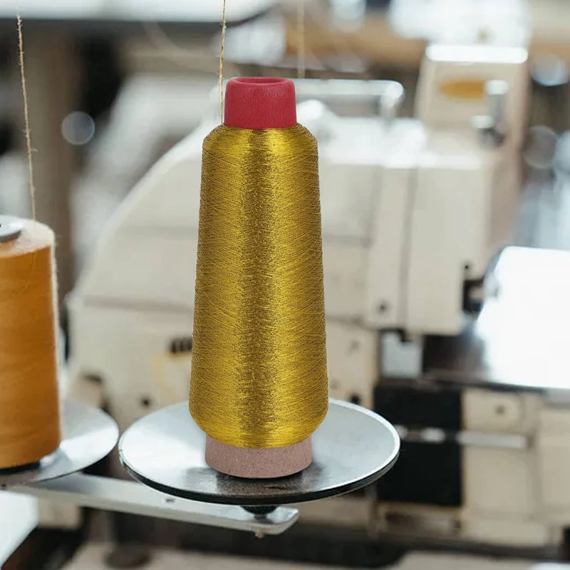 AAAC-Gold/Silver Computer Cross-Stitch Embroidery Threads 3000M Sewing Thread Line Textile Metallic Yarn Woven Embroidery Line