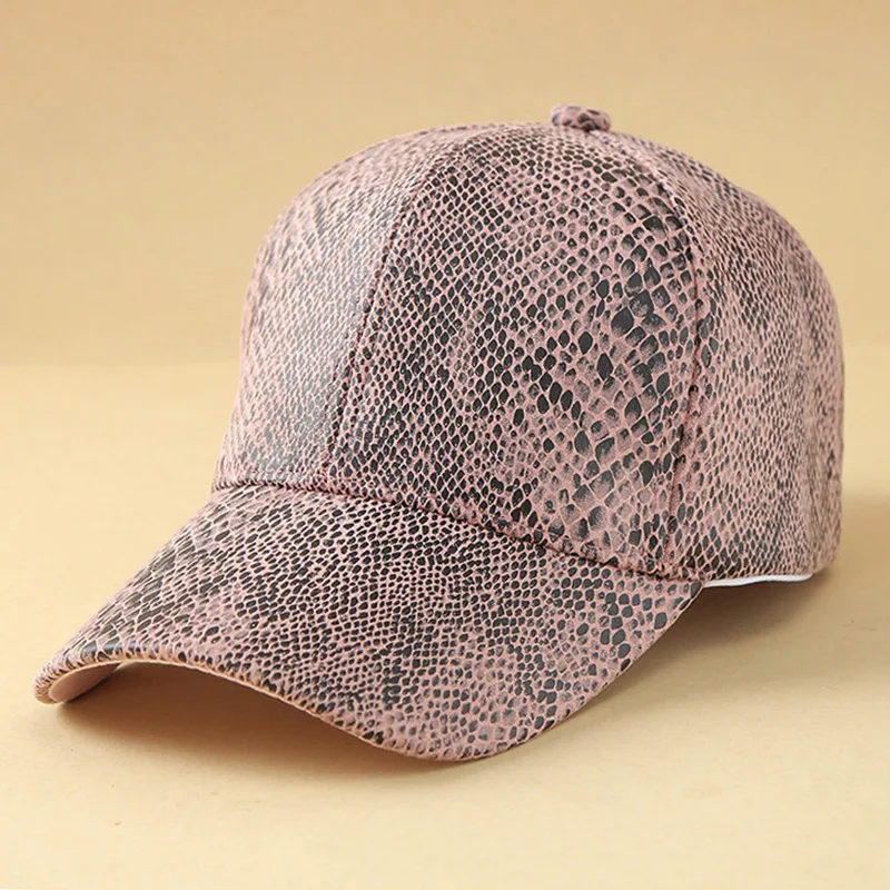 Hochwertige Herren-Baseballkappe aus Leder mit verstellbarem Druckknopfverschluss, Outdoor-Aktivitäten, verstellbare Baseballkappe – Detail 5