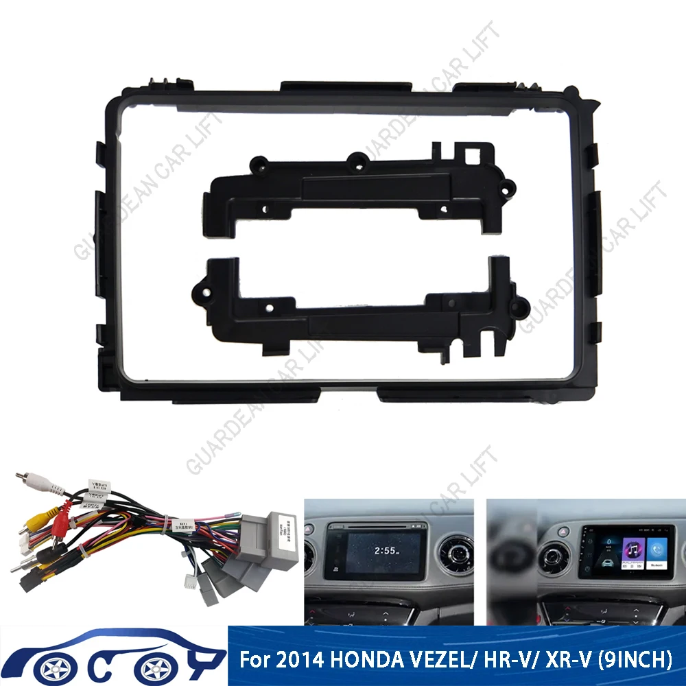 

For 2014 HONDA VEZEL/ HR-V/ XR-V (9INCH)Car Radio Fascias Android GPS MP5 Stereo Player 2 Din Head Unit Panel Dash Frame Install