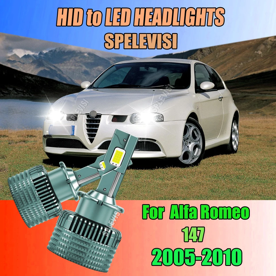

D2S LED 120W White Auto Headlight Bulb(Not fit Halogen Headlight Assembly) For ALFA ROMEO 147 2005 2006 2007 2008 2009 2010