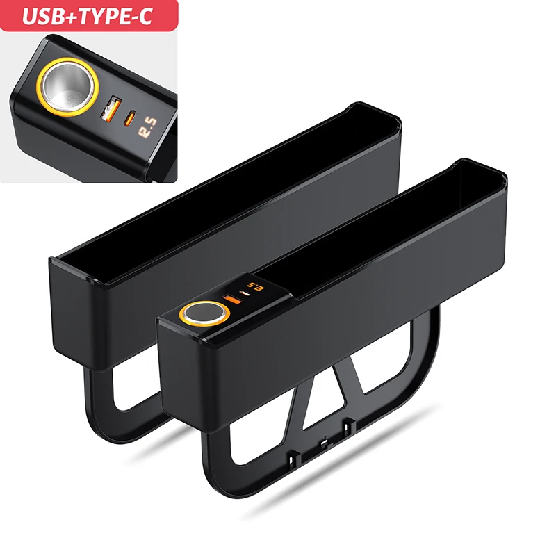 

2025 Car Seat Gap Filler Organizer Charging Car Organizer Storage Box Base Removable Seat Gap Filler