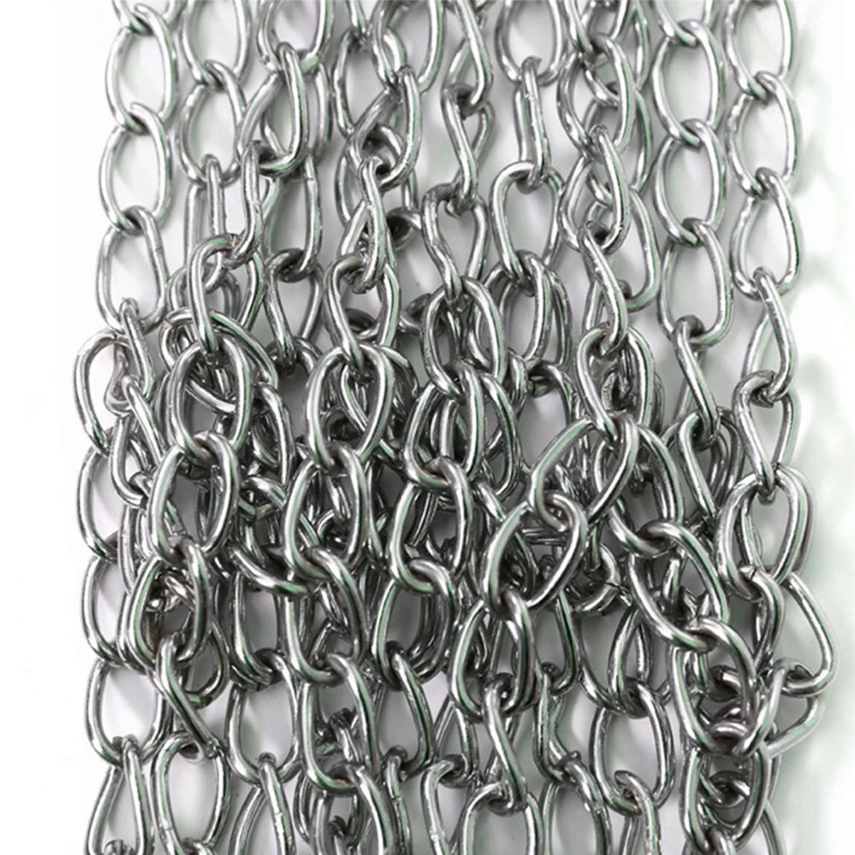 B06C-2X rede de basquete com corrente de ferro esportiva ao ar livre 12 loops rede de substituição de gol de basquete resistente padrão, prata