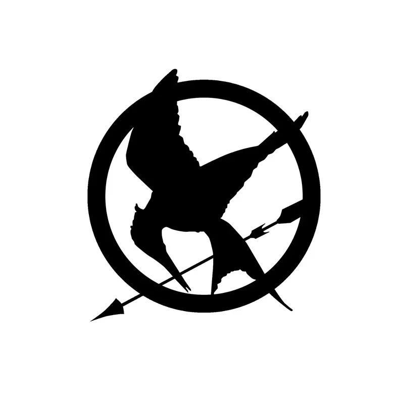 JPCT Hunger Games Stickers for RV, Bicycle, Luggage Waterproof Sunscreen Cover Scratches Vinyl Stickers 15.3cmx14.2cm