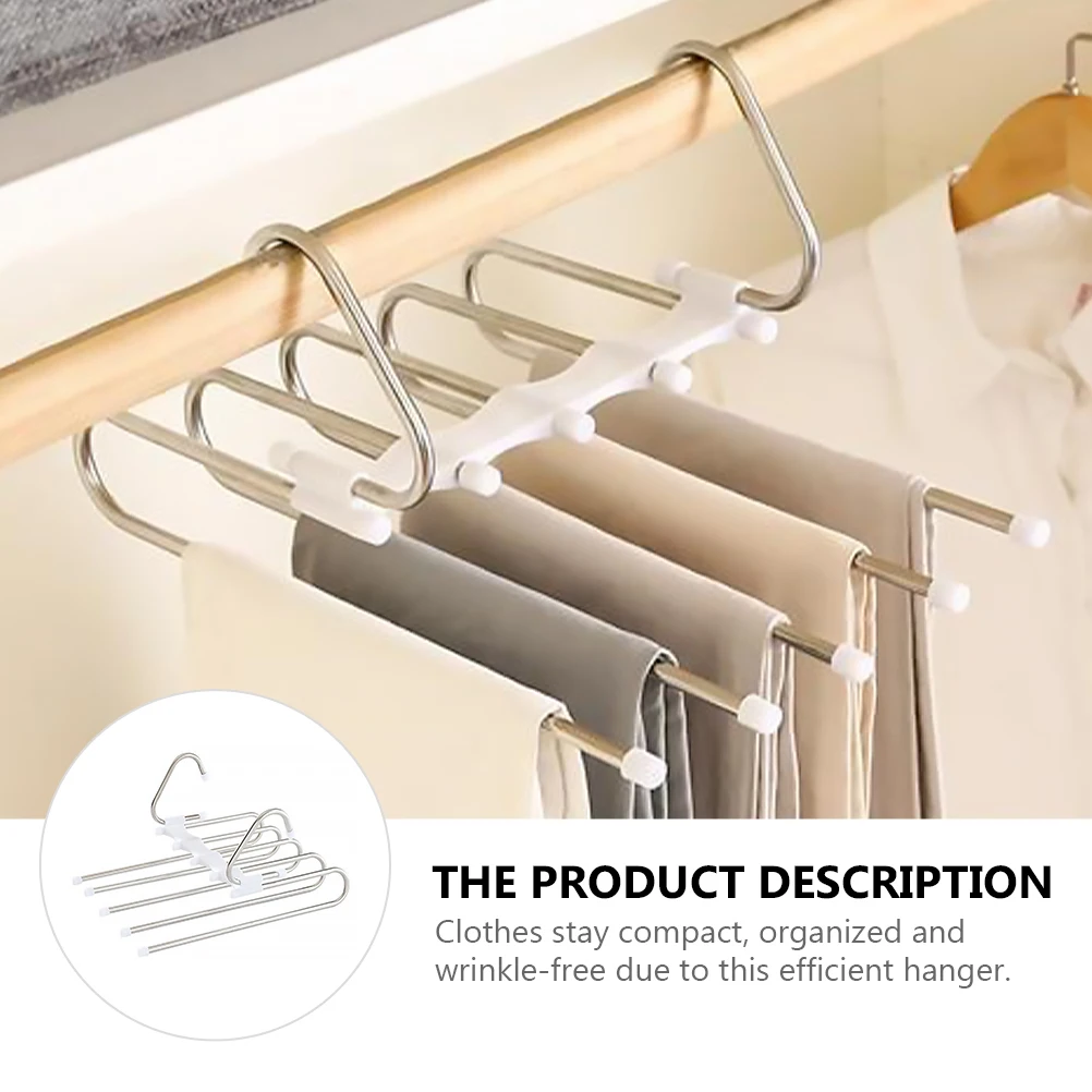 

Stainless Steel Pants Multi-Layer Clothes Organizer Rack Space Saver For Shirts Scarves Towels Storage Rack Closet Space